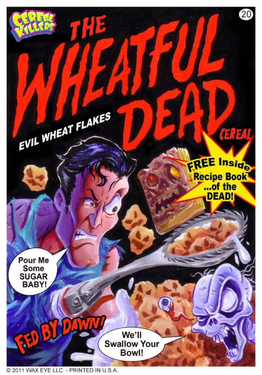 Speaking of fun filled exciting breakfast cereals! 💀🤷🏻‍♂️💀 #EvilDead #ArmyOfDarkness #Necronomicon #TwiggyMcStumpWizzle