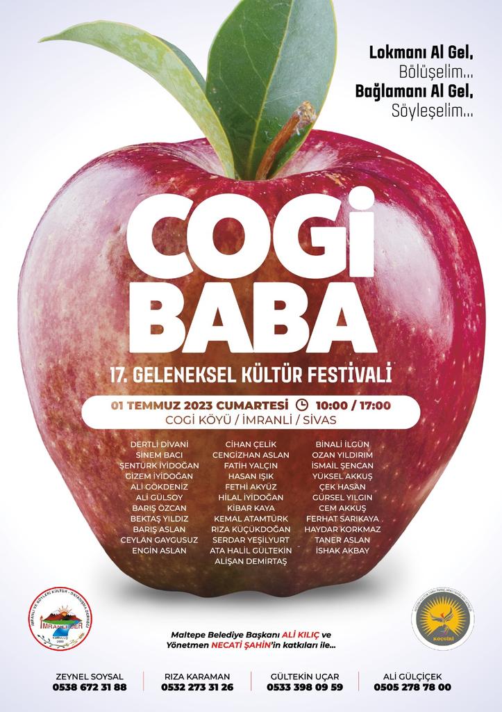 Festivalde buluşalım.
Lokmalarımızla, Gulbanglarımızla, "can can'a, cemal cemal'e" birlikteyiz...