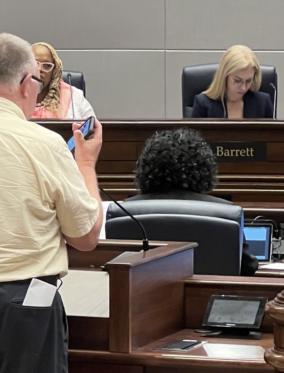 So far Fulton Commissioner Dana Barret can’t look her constituents in the eye - even when they play her own words from her podcast. Sad day for Democracy in Fulton. Get her out. Get Jason Frazier in. #@TheDanaBarrett