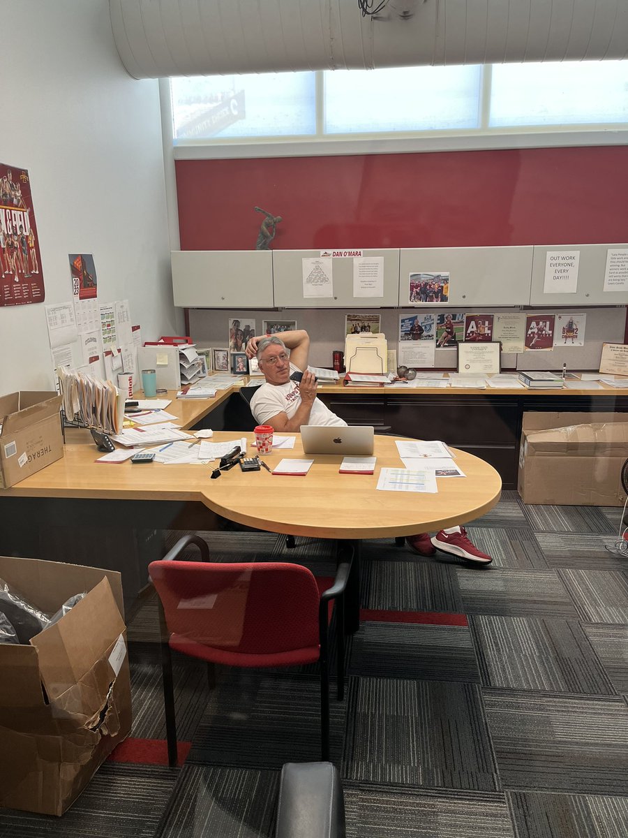 JeremySudbury's tweet photo. Just sitting in my office and kept hearing our coaches talking about our program and selling the vision of Iowa State Track and Field! #RecruitingSeason #RunJumpThrow4ISU (They are all confused why I took a picture of them) 😆 https://t.co/fXZ6LseUPU