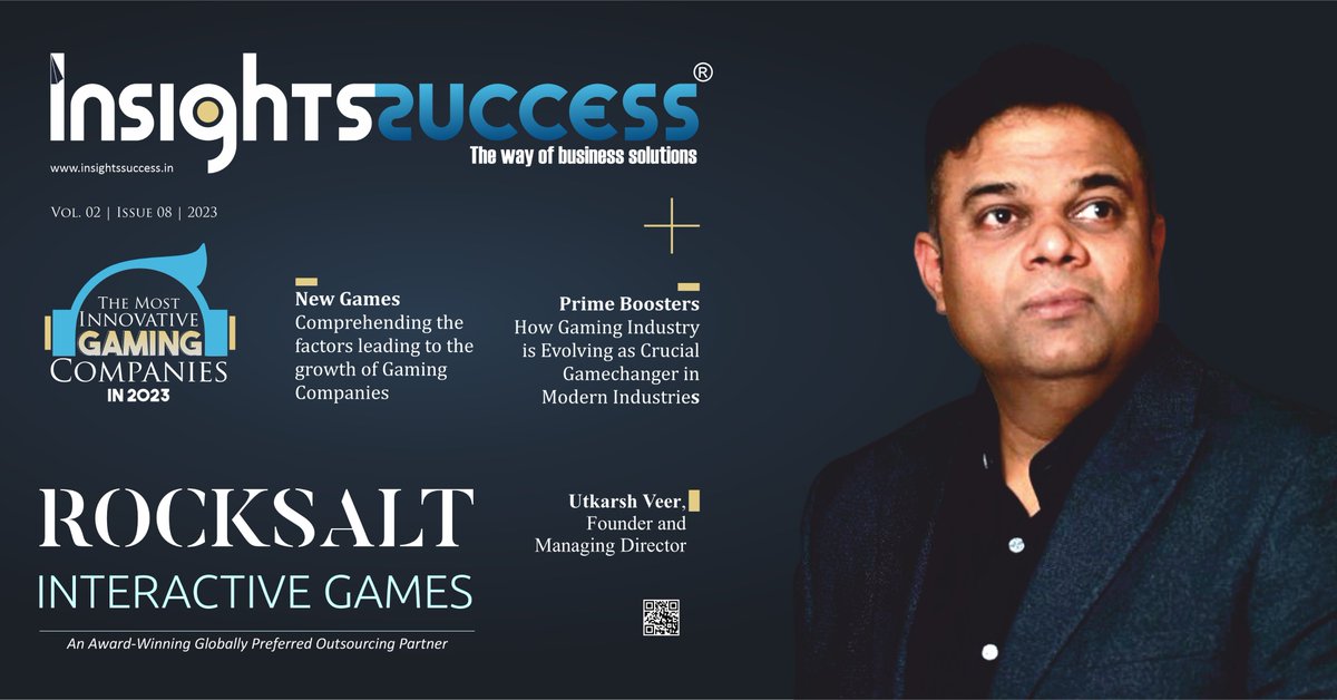 The latest edition, The Most Innovative Gaming Companies in 2023 by Insights Success magazine is pleased to feature <a href="/karsh_01/">Utkarsh Veer</a>, the Founder and Managing Director of <a href="/RocksaltI/">Rocksalt Interactive</a>

Read more: bit.ly/42OT8Jm

#RocksaltInteractiveGames #OutsourcingPartner #AwardWinning