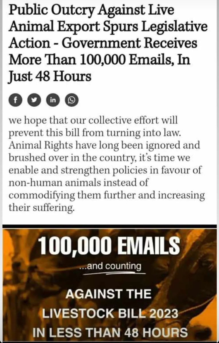 Primrosepink's tweet photo. Rise n fall of #EVILINTENTIONS as seen in pics #SayNoToLivestockBill2023
#LivestockExportBill2023withdrawn
#SaynotoAnimalCruelty #Bethevoiceofthevoiceless.V d ppl rose n roared 2 oppose d cruel bill.Universe felt d anguish of a united 🇮🇳.
Universe conspired in favor of animals. https://t.co/OpAAu6G7go