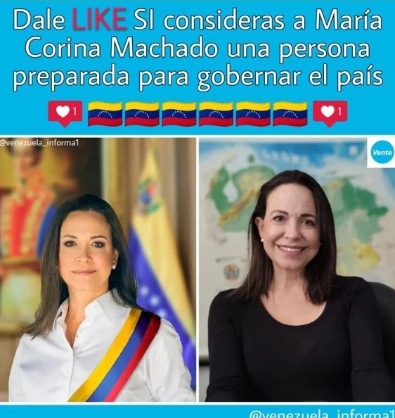 Ustedes creen en María Corina Machado está preparada para dirigir el país.

Si 🔃

No ❤️

Ustedes qué opinan

Los Leo.