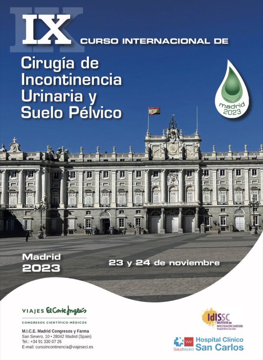 UrologiaClinico's tweet photo. Guarda la fecha: 23 y 24 de Noviembre. IX Curso de lncontinencia Urinaria y Suelo Pélvico. Profesorado de gran nivel y organizado por @UrologiaClinico @JesusMorenosier @ICRISTOBAL contáremos con cirugía en directo, ponentes nacionales e internacionales https://t.co/KLgsYGU9h4 https://t.co/XxN6rtJYj1