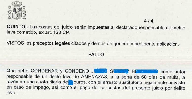 SvalutoL's tweet photo. 📢Denuncieu qualsevol tipus d'agressió masclista /homòfoba/racista, del tipus que sigui 💪
✅JSB, @policia de paisà, em va intentar agredir, vaig poder fugir
✅Gràcies al despatx de @CarlaVall i a la petita/gran lletrada @mont_sole 💜

CONDEMNAT ‼️

#CauranTots https://t.co/wLVWT7i6Ap