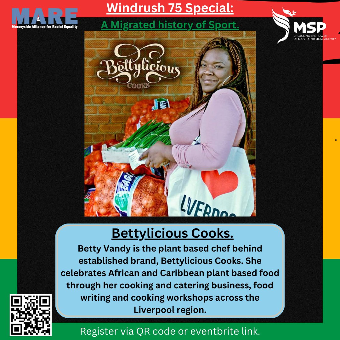 ❗️ Catering Announcement ❗️ 

We are so happy to announce that <a href="/BettyliciousC/">BettyliciousCooks</a> will be providing the food for our Windrush 75 day event. 

We're down to our last few tickets so if you haven't already, please grab yours whilst you can.

eventbrite.co.uk/e/a-migrated-h…