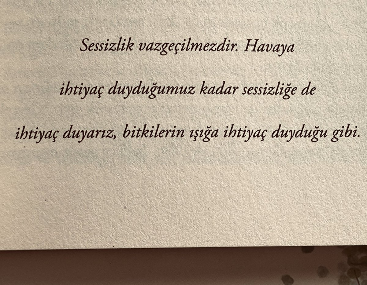 sessizlik.