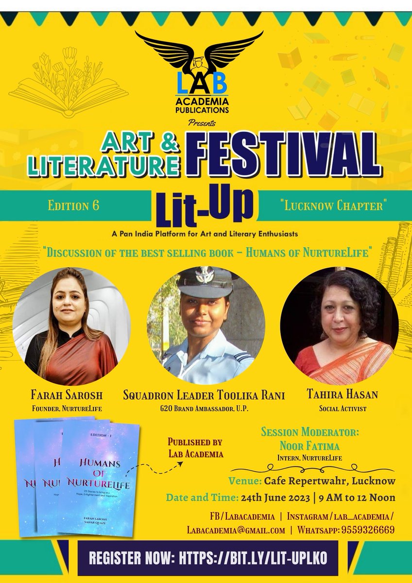 labacademia's tweet photo. We are eagerly waiting for this session. Thanks to all the panelists for accepting our invitation. 

Looking forward to having an insightful book discussion on 24th June. 

Don't miss the opportunity of interacting with the authors of the Best-selling Book, Humans of NurtureLife. https://t.co/EigatQI3ou