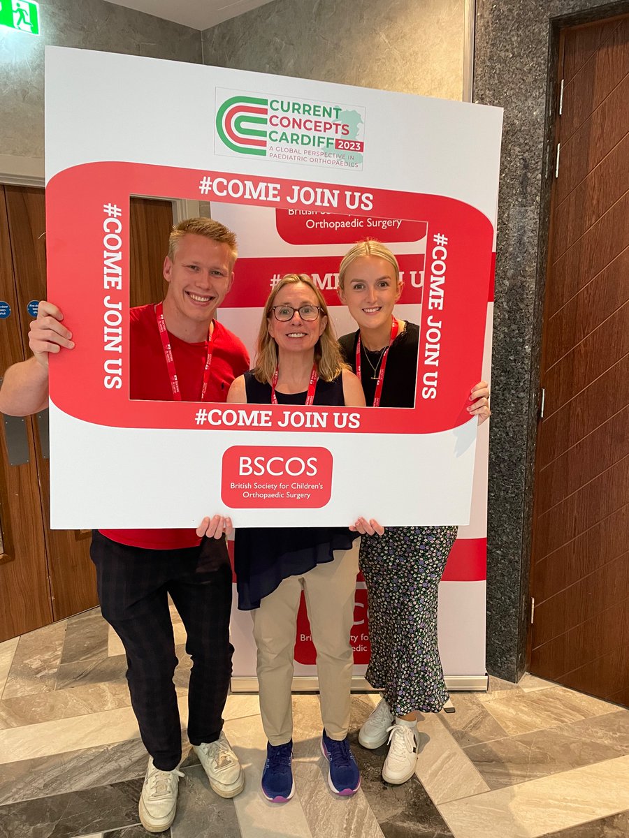 Fantastic 3 days helping out at #BSCOSCCC2023 #currentconceptscardiff2023

Inspiring to listen to talks from
The best of the best in paediatric orthopaedics.

<a href="/_elindavies/">Elin Davies</a> <a href="/ClareCarpie/">Clare Carpenter</a> <a href="/BSCOS_UK/">British Society for Children’s Orthopaedic Surgery</a> <a href="/DoctorsAcademy/">Doctors Academy Group of Educational Divisions</a> 
#ortho