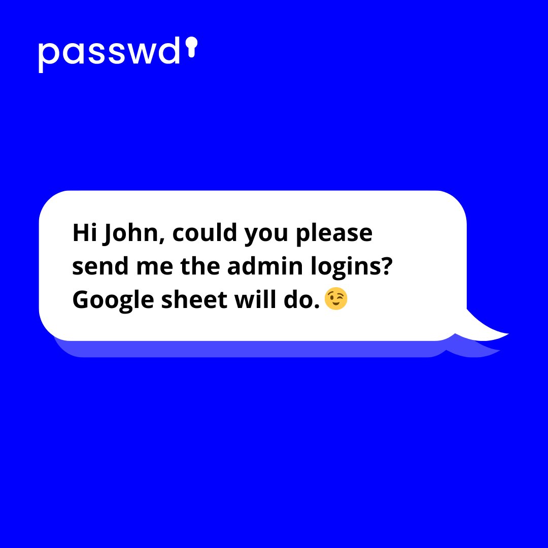 PasswdTeam's tweet photo. Over 49% record passwords in unprotected plain-text documents, leaving them vulnerable to unauthorized access. More than 60% resort to sharing passwords through SMS and email, further compromising their security. Change the way you think about your passwords with Passwd. https://t.co/GRSa5DfaTD