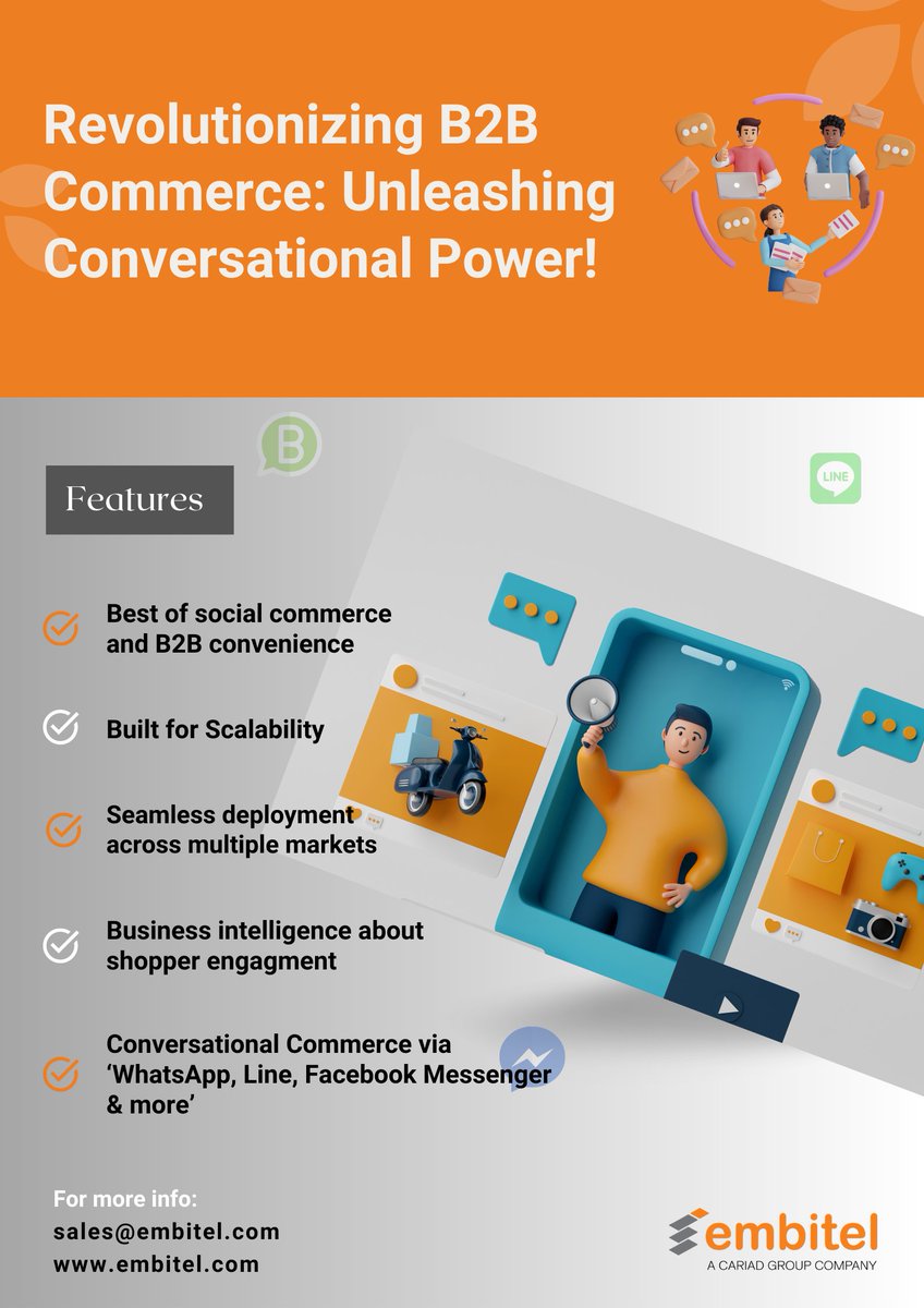 Exciting News! We've just unleashed the future of #B2B commerce with our mind-blowing PoC on #conversationalcommerce. The PoC, tailor-made for one of the largest #FMCG brands in the world, combines unrivalled features  through #WhatsApp, Line, #facebook messenger & more