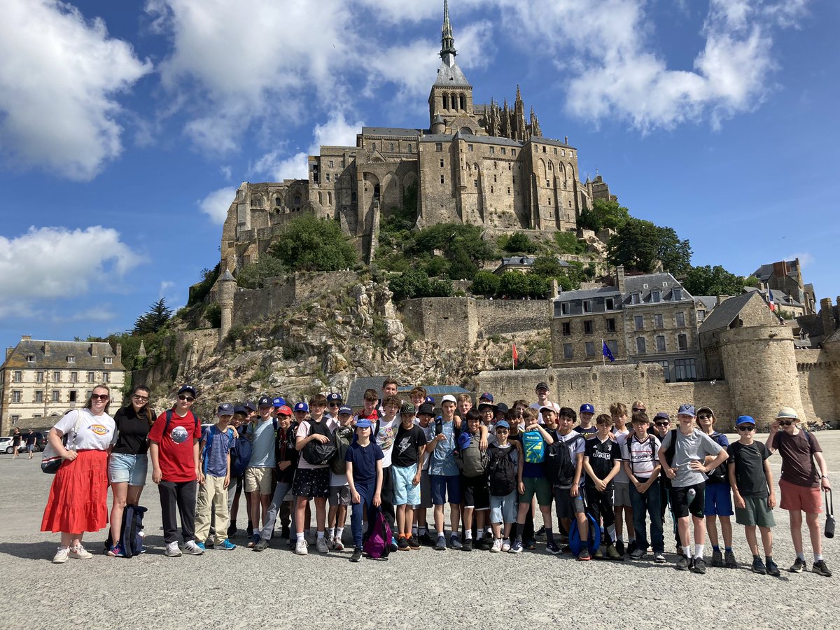 KingsHouseTrips's tweet photo. Morning views for the Year 8s as we visit Mont St Michel. A lot of walking ahead of us this afternoon! #KHSYear8Normandy https://t.co/DMpSasI14w
