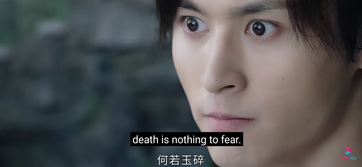 #WordofHonor #山河令
So i'm having an exam in interpreting fiction tomorrow, that's why i'd gladly overanalyze every WoH line ever rn, but i'll hold myself back😅
I will say, however, that this poetic reprise and the stark contrast in moods make the line even more dramatic