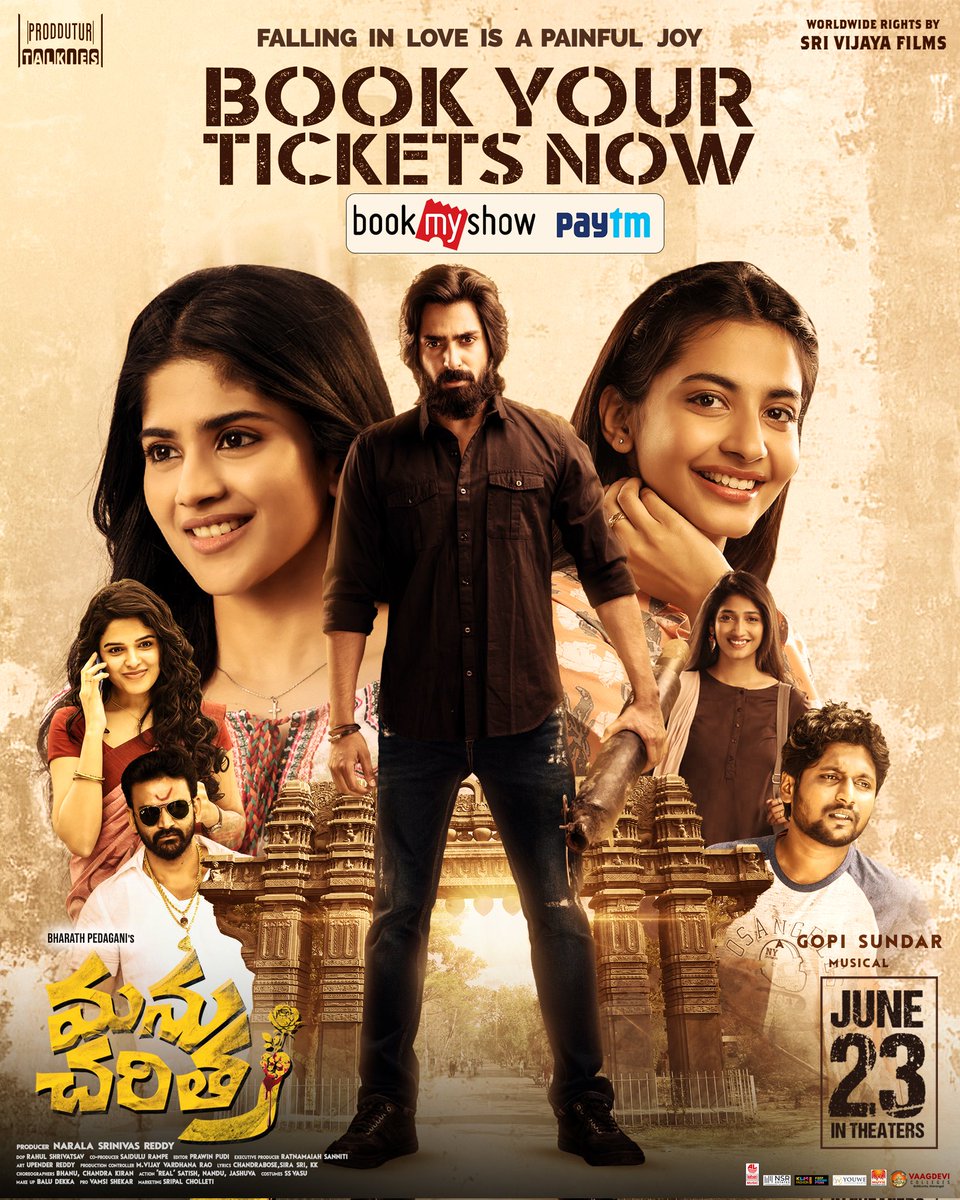 ProdduturTalkie's tweet photo. #ManuCharitra Bookings Open Now💥

Now Reserve your seats to witness Manu's Madness on big screens🤩🔥

🎟- https://t.co/8uxYfyblnl

#ManuCharitraOnJune23

@iam_shiva9696 @akash_megha @S4bharat @ActorSuhas @Dhananjayaka @GopiSundarOffl @SreeniNarala @ProdduturTalkie @LahariMusic https://t.co/NwN8tXlLPM