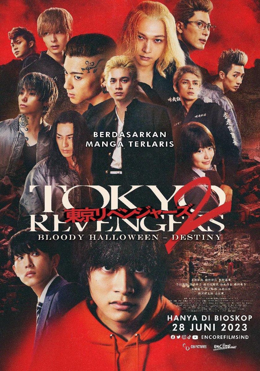 Kali ini takdir akan diperjuangkan kembali. 

TOKYO REVENGERS 2: BLOODY HALLOWEEN – DESTINY.
mulai 28 JUNI 2023 di CGV.

#TokyoRevengers2 #SemuaSerudiCGV