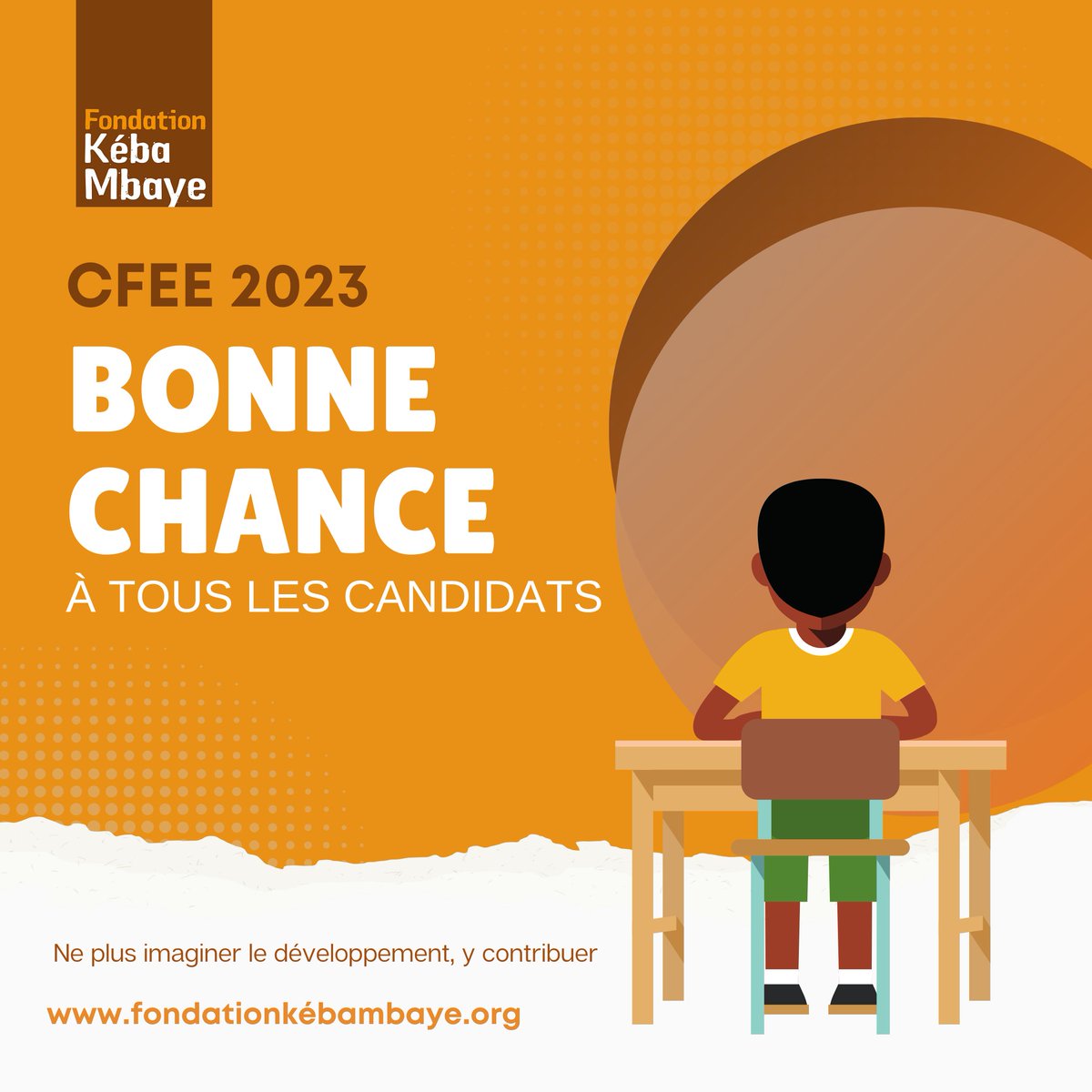 Fondationkm's tweet image. Que la sagesse et la clarté vous accompagnent lors de votre examen. Bonne chance et donnez le meilleur de vous-même !
#CFEE #education #fondationkebambaye