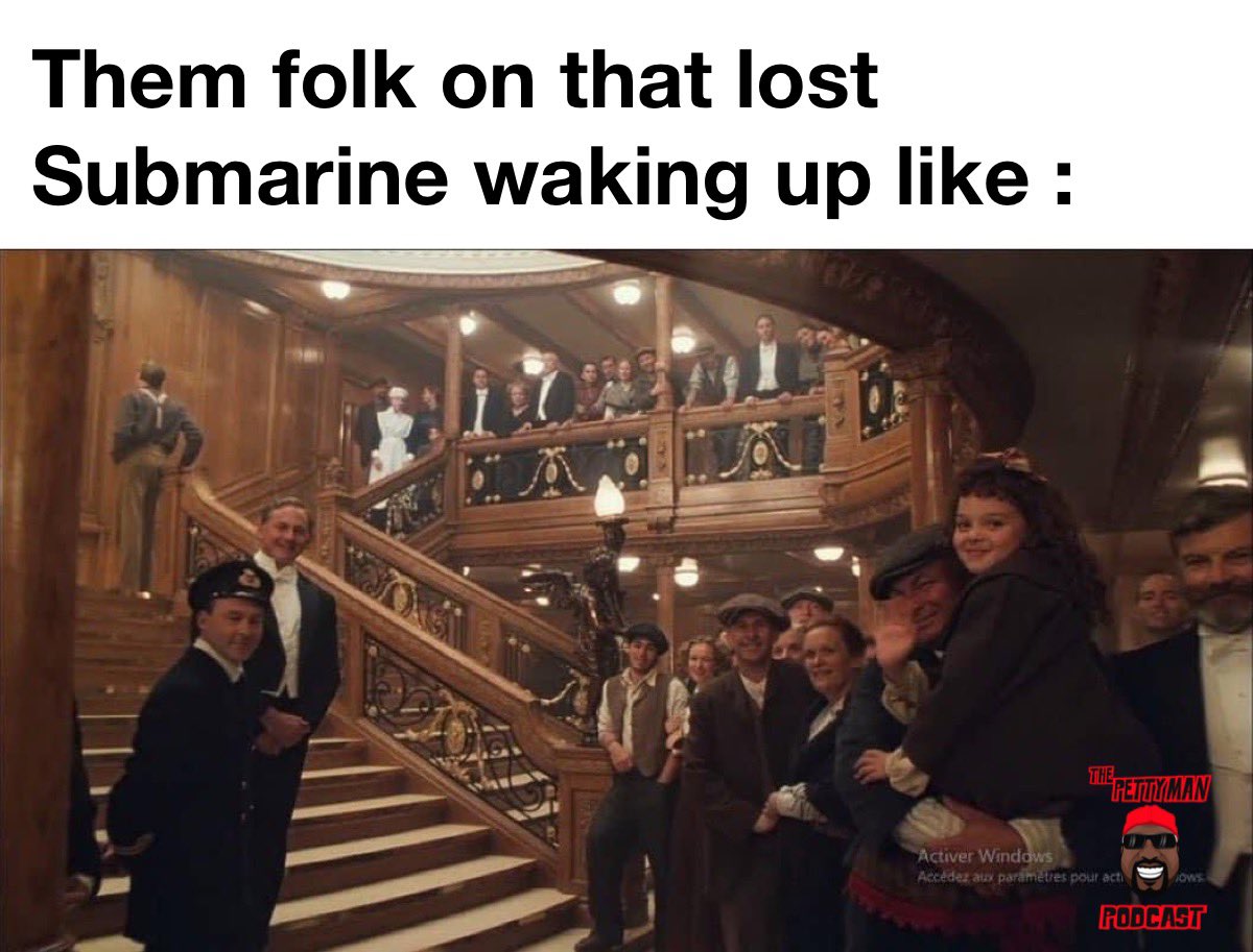 Pettyman880's tweet image. When you pay $250K for the “Titanic” experience…..#MissingSub #Titanic #titanicsubmarine #titanicsubmersible #MissingSubmarine #submarine #Ashes #news #wtfnews #titanicsub #TitanicTouristSubmarine