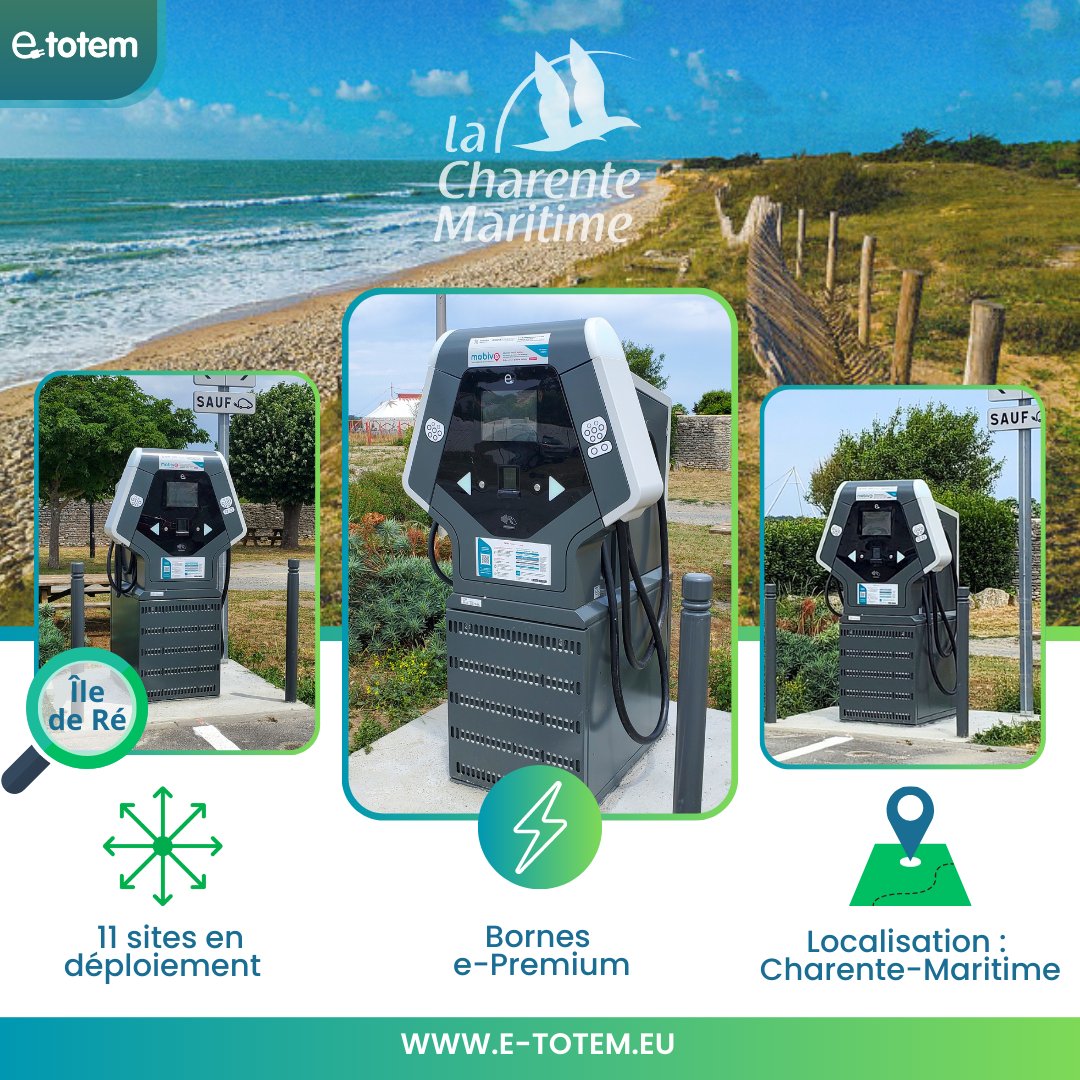 eTotem3's tweet photo. #BORNESDERECHARGE EN COURS DE DÉPLOIEMENT !🔋Nous sommes ravis de vous annoncer que 11 bornes pour #véhiculesélectriques #etotem sont en cours de déploiement en #CharenteMaritime pour le @sdeer17 et #Mobive. #madeinfrance #irve #ecologie https://t.co/JoIip7Z2Wq