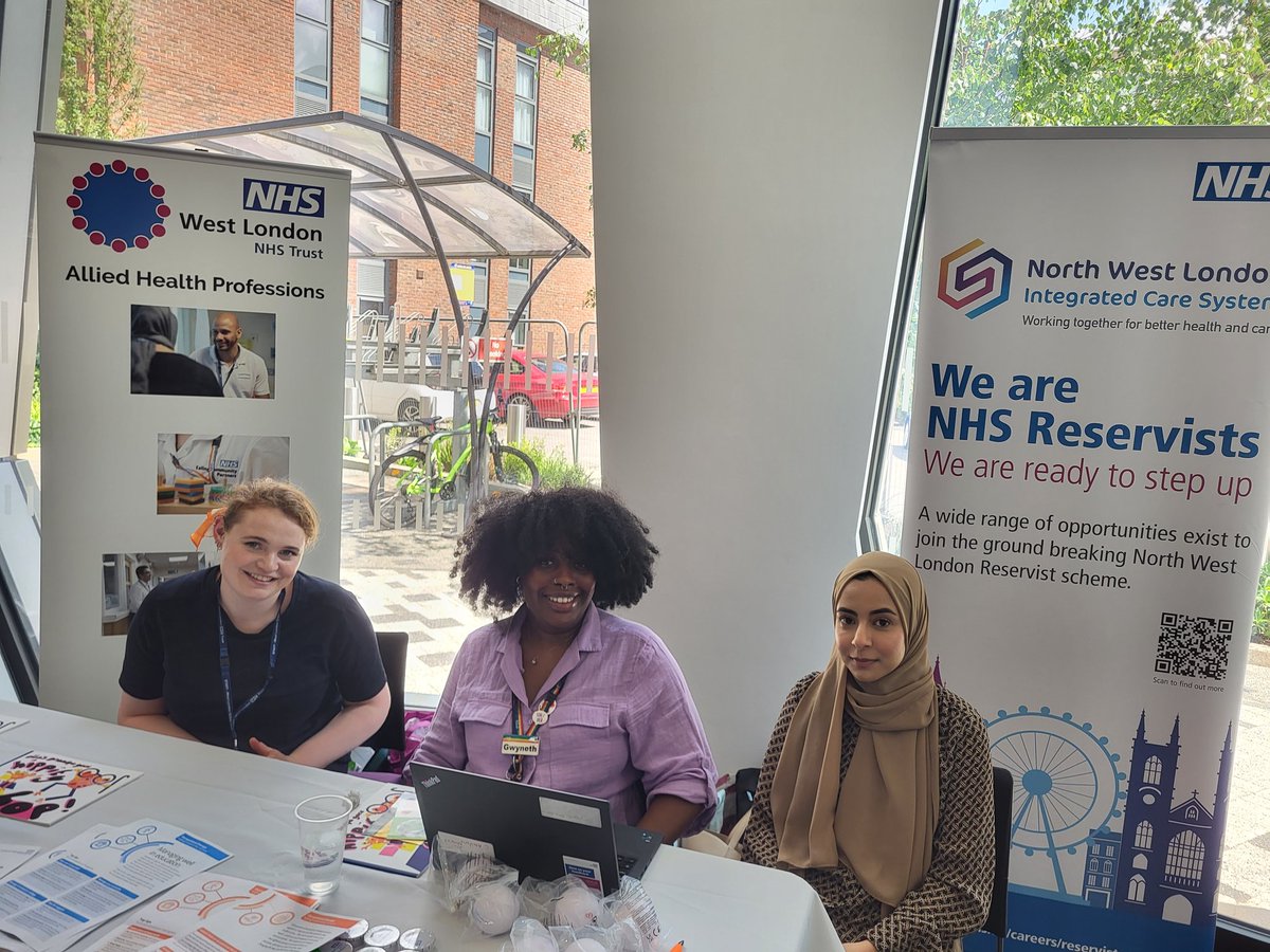 Really great talking to #Hounslow residents about #AHP and #supportworkers careers at their career fair. NWL AHP faculty teaming up with NWL Academy @nwlondonics @HealthierNWL @westlondonnhs @joeflatt3005 @ClaireFordham5 @helenlycett