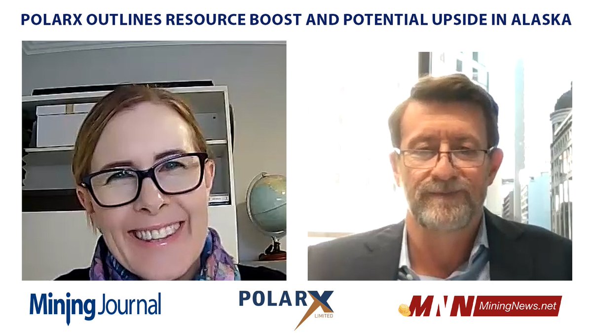 Dr Jason Berton, Managing director of @PolarXltd talks to Mining Journal about a 160% increase at the Caribou Dome copper-gold-silver resource in Alaska. Watch the interview here: mining-journal.com/resourcestocks… #PolarX #Miningfinance #Mininginvestment