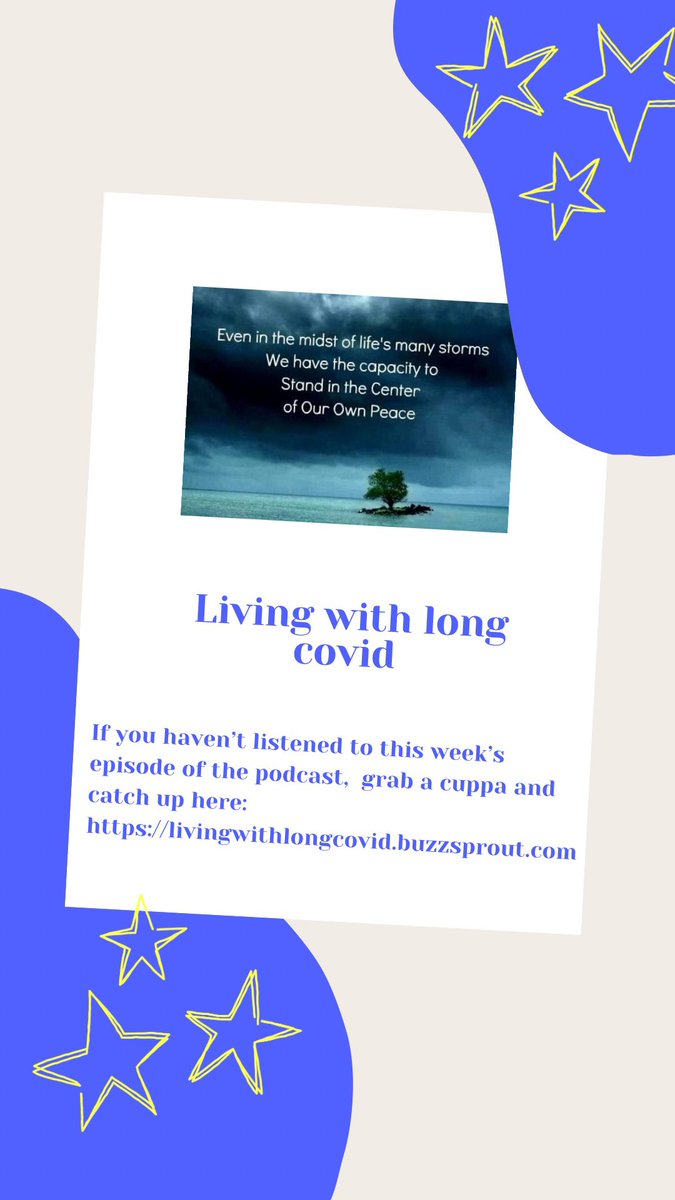 I hope you are doing as well as you be
If you haven’t listened to this weeks podcast, listen to this and all episodes here: 
livingwithlongcovid.buzzsprout.com 
#LongCOVID #MECFS #lifechanging #peace #pots #chronicillness #invisibledisability #DisabilityAwareness #onedayatatime #bekind