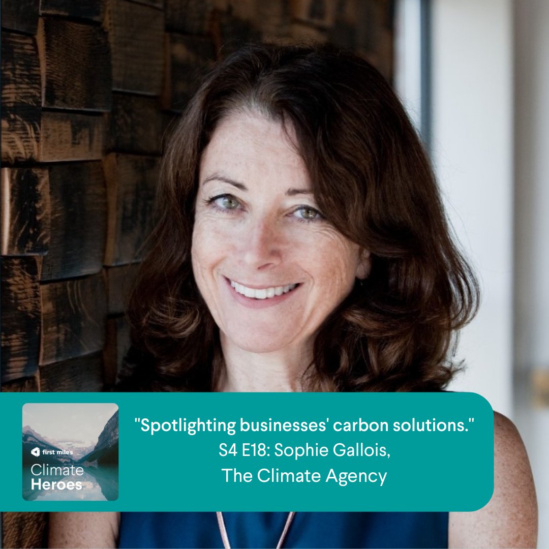 firstmile's tweet image. In the latest instalment of the Climate Heroes Podcast, we’re joined by Sophie Gallois, Co-Founder and Director of @TheClimateAgency1.

Click here to listen to the full conversation. 🎙️
open.spotify.com/episode/5sSpTJ…

#podcast #marketing #climatechange