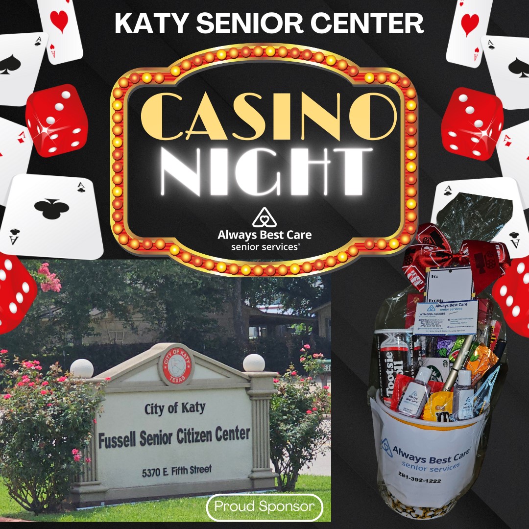 We are honored to have sponsored a door prize for the @cityofkaty Casino Night. Super fun event for a super group of attendees! 🎰♦️♠️

#CasinoNight #Fundraiser #DoorPrize #CityOfKaty #SeniorCenter #SeniorCenter #AlwaysBestCare #SeniorServices