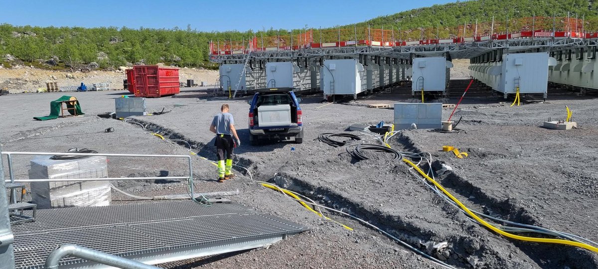 EISCATofficial's tweet image. Power installation in #EISCAT3D Kaiseniemi outside #Kiruna