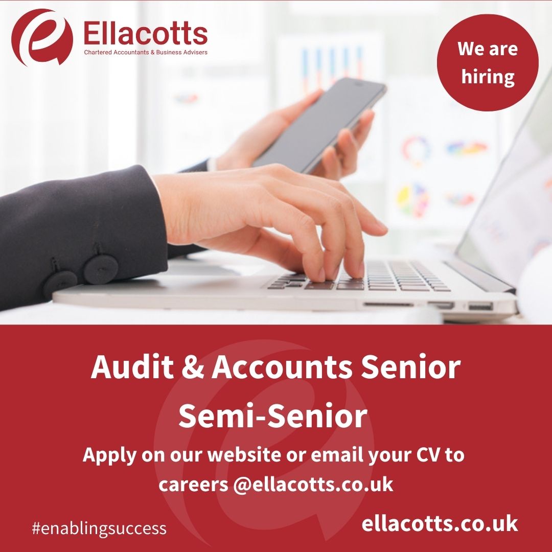 Ellacotts are currently recruiting for an Audit and Accounts Senior / Semi Senior to join our teams in Banbury and Kettering. You would be a critical member of our Corporate Services team. For more information and to apply click on the link
👉ow.ly/HRf350OTrOX