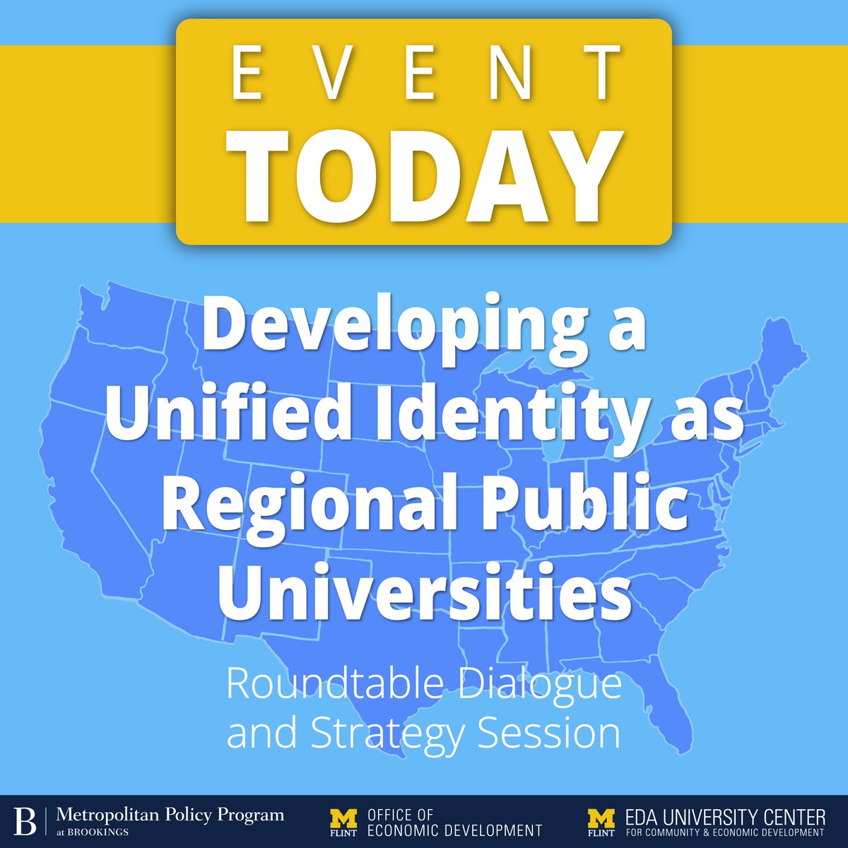 It's happening today on @UMFlint campus!
Thank you to all our partners, funders speakers & attendees for participating in this important conversation for the future of our Regional Public Universities and our community
@BrookingsMetro @MarkMuro1 @robmaxim
#DiversityandInclusion