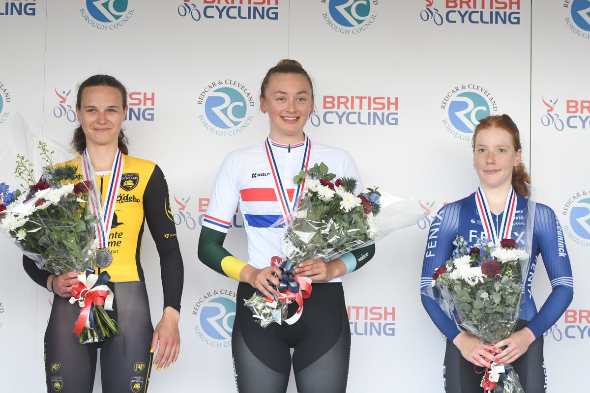 Womens under 23 Podium, Winner Maddie Leech, second Lucy Gadd and third Flora Perkins
