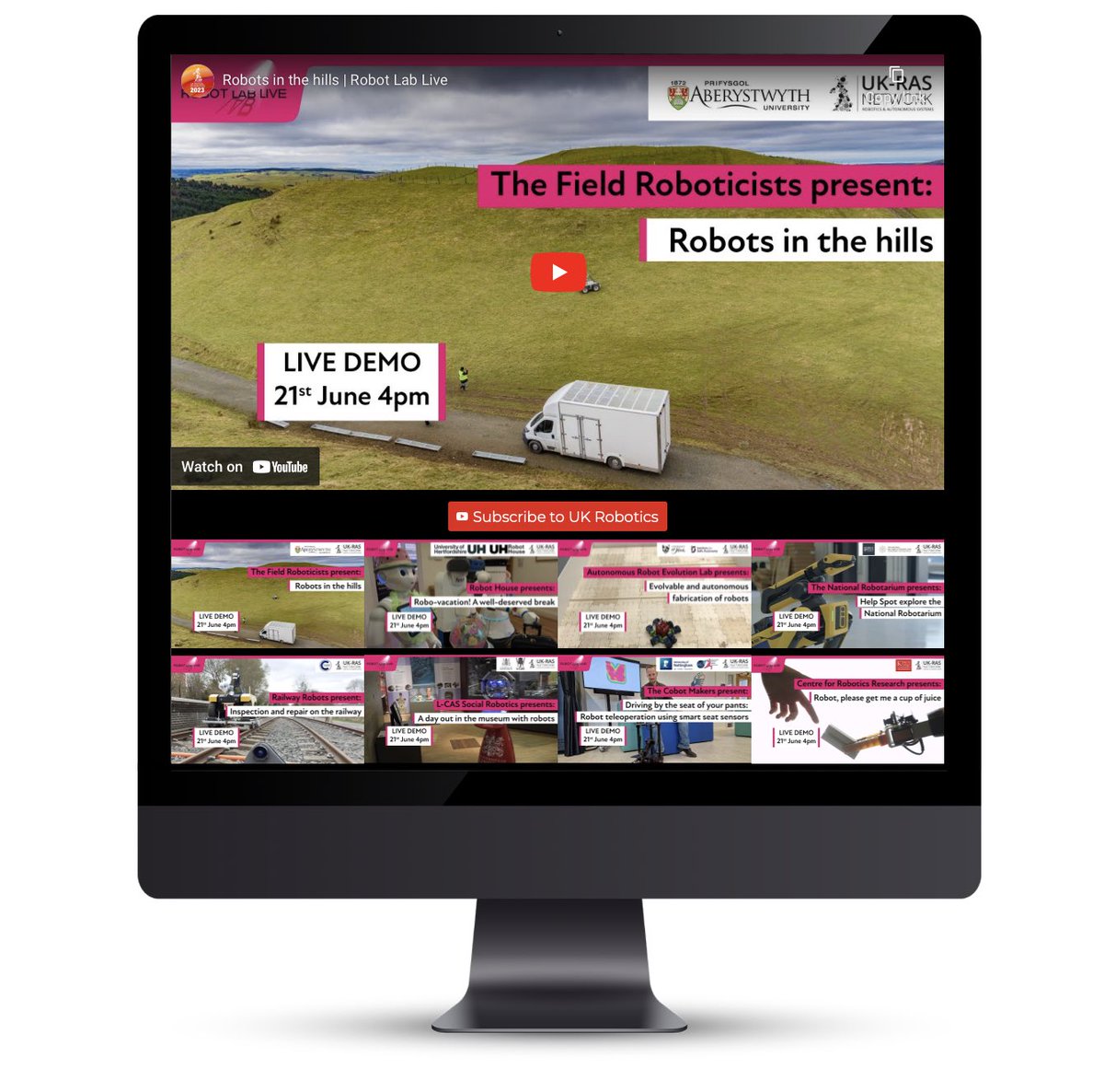 AberCompSci's tweet image. Join our Intelligent Robotics team today for a live stream of ‘Robots in the hills’, from 4pm on YouTube 📺: youtube.com/watch?v=oOklz0…

Part of @UKRobotics Robot Lab Live ukras.org.uk/robotics-week/…

Intelligent Robotics Group: aber.ac.uk/en/cs/research… @AberRobotics