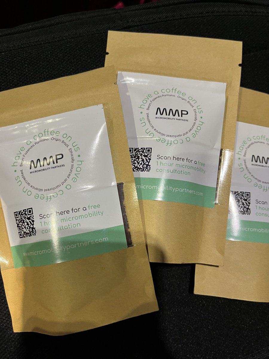 Come and see the Micromobility Partners team at #move2023, we have coffee for you!! 
Grab a sample bag of FC Roast’s speciality coffee and chat to us about all things #micromobility and maybe a little about #coffee too…. 🛴☕️

Have a coffee on us !