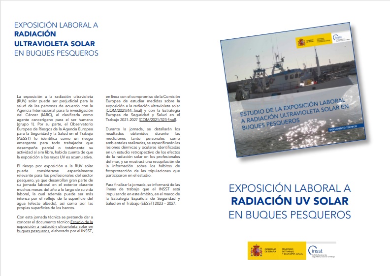 INSST_MITES_GOB's tweet photo. 📌 Hoy hemos celebrado en el #INSST la jornada técnica “Exposición Laboral a radiación ultravioleta solar en buques pesqueros”.

Podrás acceder próximamente a los contenidos aquí 👉https://t.co/qWK9RVIY9C y en nuestro canal de Youtube

#PRL

#JornadasINSST

#TrabajoSeguro https://t.co/fBF70msA0X