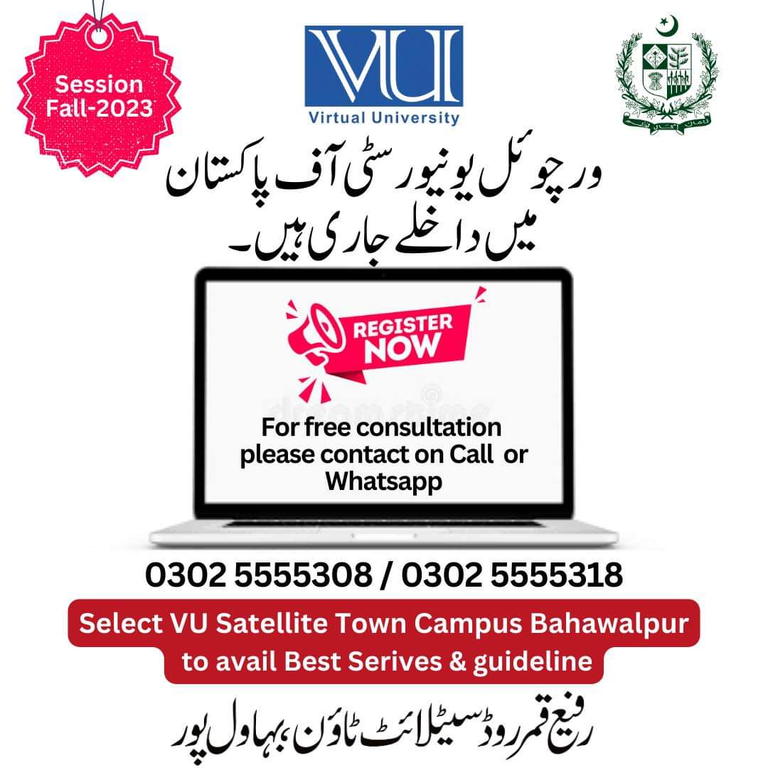 softvisionvu's tweet photo. Virtual University of Pakistan Admissions Open ..!!
Click here to contact Whatsapp
https://t.co/5ZMvvPmSkX
It gives we immense pleasure to inform that the Virtual University of Pakistan has opened admissions for Fall 2023 session with effect from June 20, 2023. https://t.co/HBK7Vgtlcm
