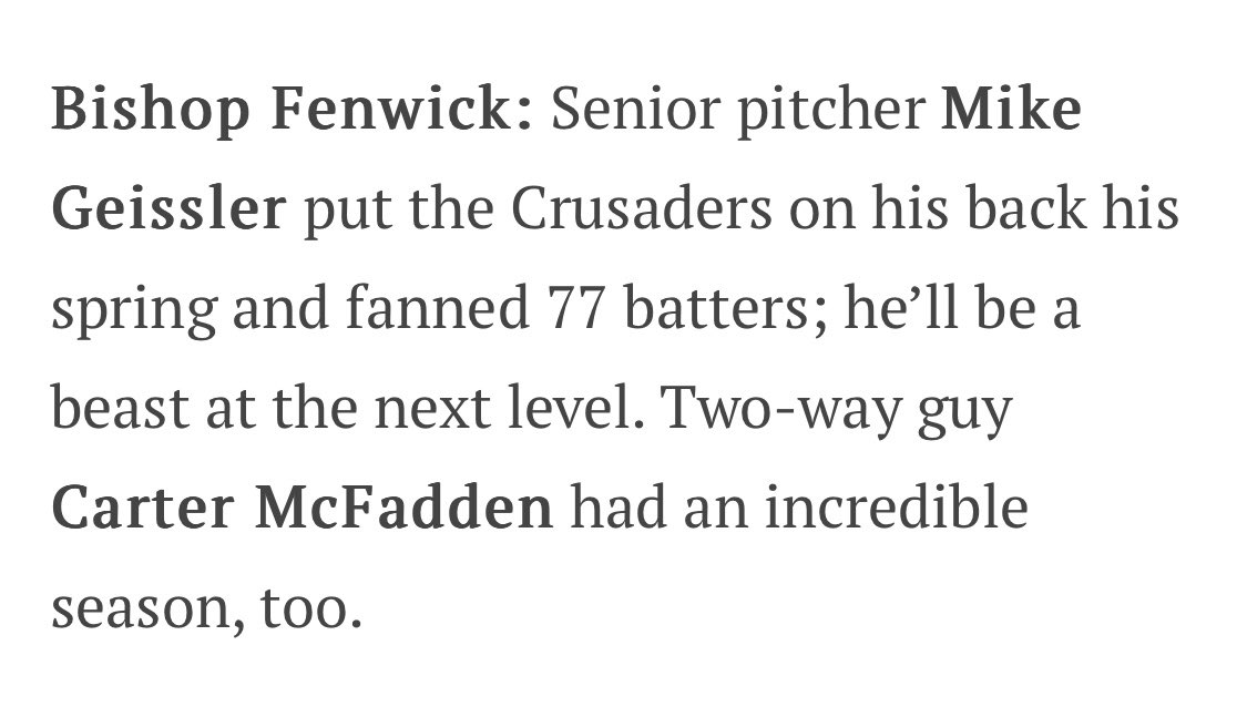 Congrats to Mike Geissler and Carter McFadden for being recognized in the Salem News for their great seasons! <a href="/geissler2023/">MichaelGeissler2023</a> <a href="/CarterMcFadden5/">Carter McFadden</a> 

salemnews.com/sports/around-…