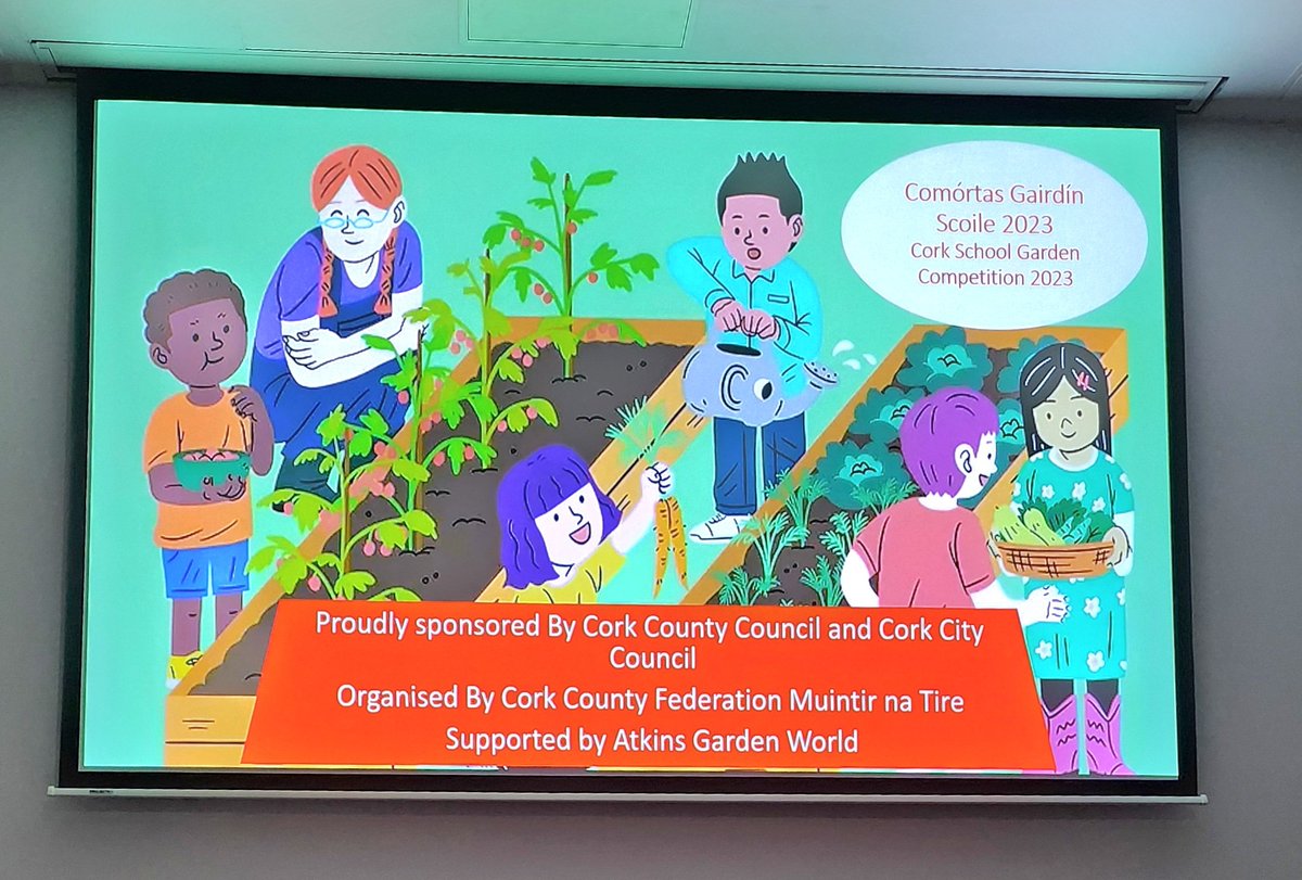 Best of luck &amp; well done to all schools involved.💐🥕
You were all amazing. 🏆

Cork School Gardens Competition 2023 

#children #schoolgardens <a href="/MuintirCork/">Muintir Cork</a> #atkins #biodiversity <a href="/Corkcoco/">Cork County Council</a> <a href="/corkcitycouncil/">Cork City Council</a>