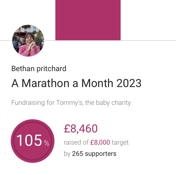 Will Pritchard (@wf_pritchard) on Twitter photo Sheβs only gone and done it, folks π
Just six more big runs β and another Β£7000 β to go. Hereβs who sheβll be running for this time: justgiving.com/page/bethan-prβ¦
Endless thanks to everyone who has shared and donated so far. Sheβs made up.
See you at the finish line in December ππ» Sheβs only gone and done it, folks π
Just six more big runs β and another Β£7000 β to go. Hereβs who sheβll be running for this time: justgiving.com/page/bethan-prβ¦
Endless thanks to everyone who has shared and donated so far. Sheβs made up.
See you at the finish line in December ππ»