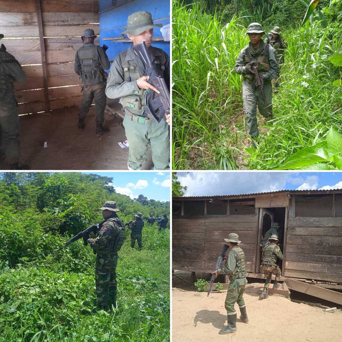 dhernandezlarez's tweet photo. #FANB se mantiene desplegada en la Operación #RelampagoDelCatatumbo  en el área del Sur del Lago, garantizando la soberanía nacional contra grupos delincuenciales generadores de violencia asociados al narcotráfico que utilizan el eje fronterizo para el establecimiento de pistas y puntos logísticos clandestinos, aprovechando lo intrincado del terreno y la cobertura de la vegetación.

#EscudoBolivariano2023 
#IntegrarEsVencer