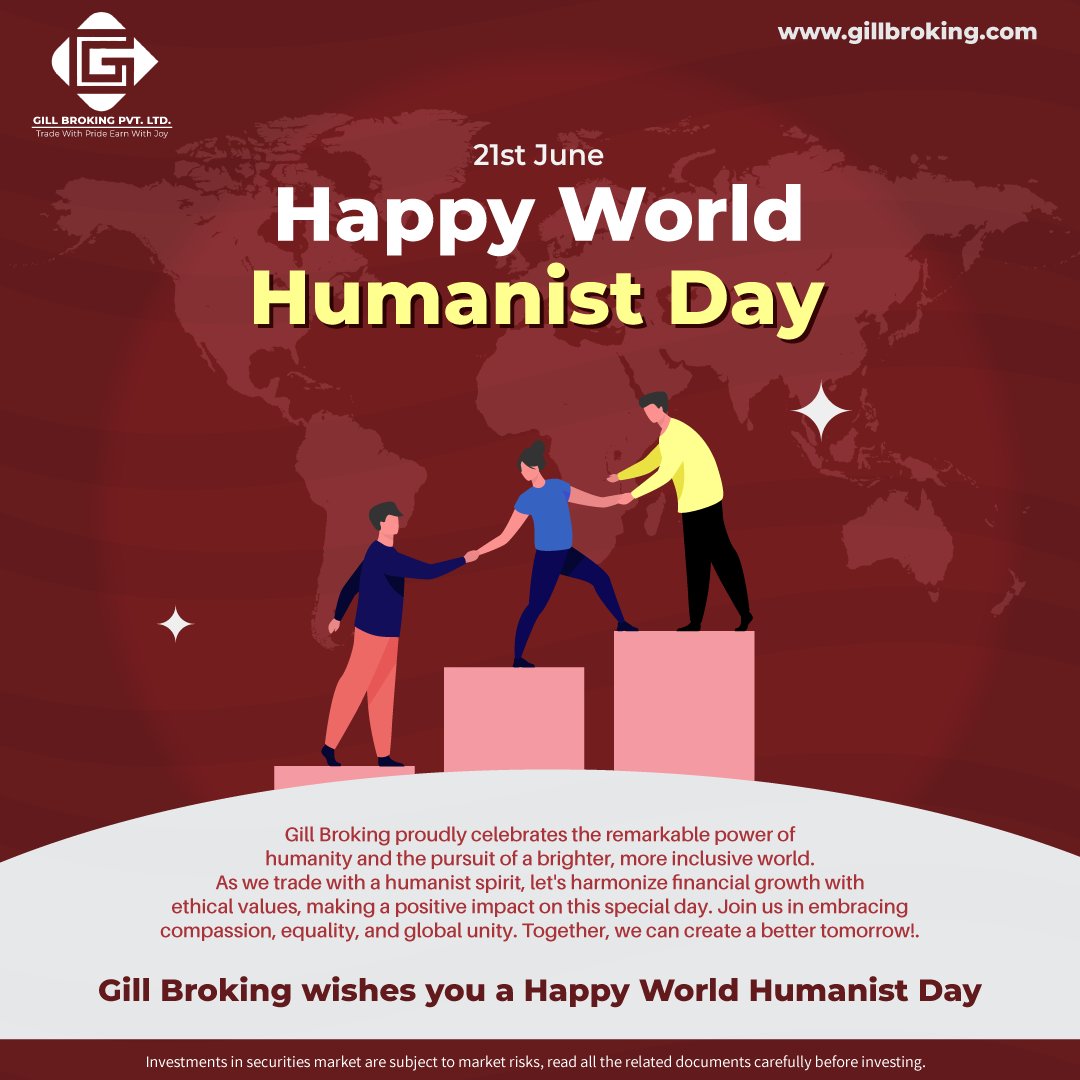 'Happy #WorldHumanistDay! 🌍✨ Trade ethically with Gill Broking and join us in celebrating the power of humanity. Together, let's make a positive impact!'

#GillBroking #Humanism #sharemarketindia #trading #strategy #TradingView #share #like #comments #tradelikeapro #thankyou