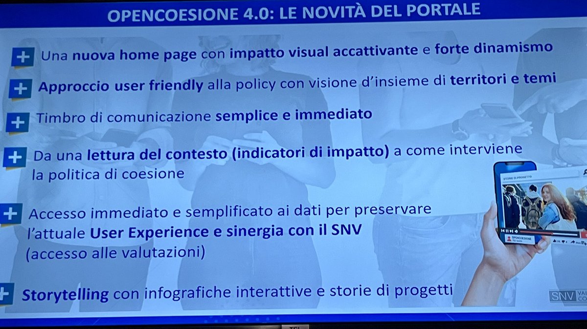 #SNV2023 A breve nuova versione del Portale #Opencoesione