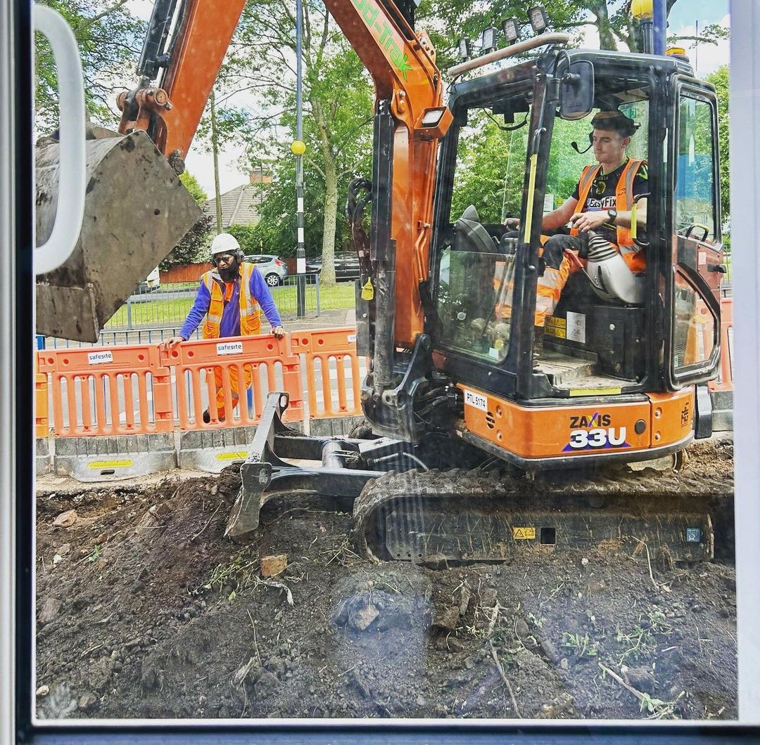 Plenty of excitement this morning as the digger gets to work to make the building as accessible as possible 👷🏽‍♀️