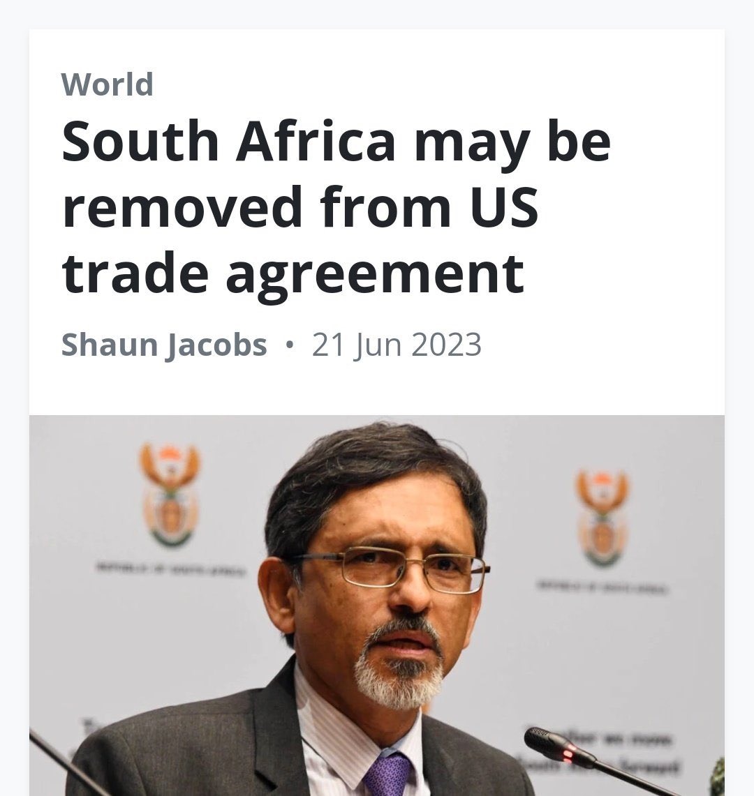 South Africa Has Trade Agreements With BRICS, We Really Will Be Ok

We Stand With Russia 🇷🇺
