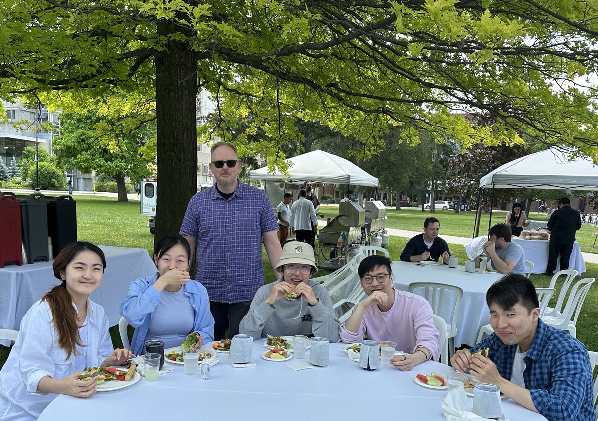 proftomdoyle's tweet photo. The weather yesterday was great for the Faculty of Engineering BBQ.  It was nice to catch up with colleagues and spent some time with the lab team.  Thanks to @McMasterEng for organizing. https://t.co/9hnTDeKFiH