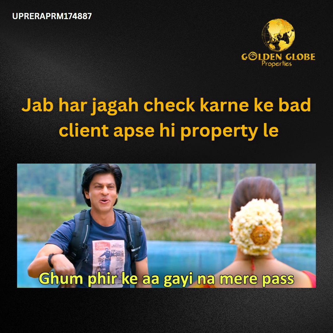 relatble?🤣 Tell us in the comments below. . #goldenglobe #shahrukhkhan #deepikapadukone #chennaiexpress #meme #realtormeme #realestate #propertydealers