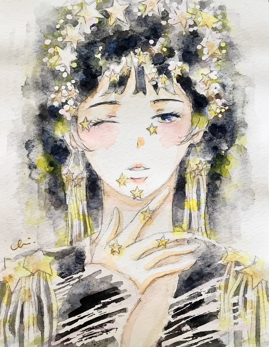 『織姫』

#水彩画 #絵画 #イラスト
#watercolor