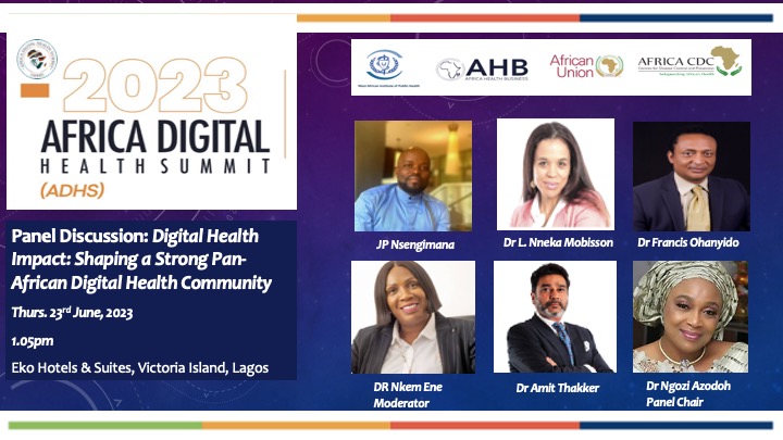 Flagship Panel!
Digital Health Impact: Shaping a Strong Pan-African Digital Health Community
 
#ADHS2023 #DTS #TheAfricaWeWant
@nsengimanajp @docthakker @Dr_NRC_Azodoh @NkemEne @docthakker @ohanyidof @laktarr001  @AfricaCDC @WAIPH_News @AfricaHealthBiz @WHO