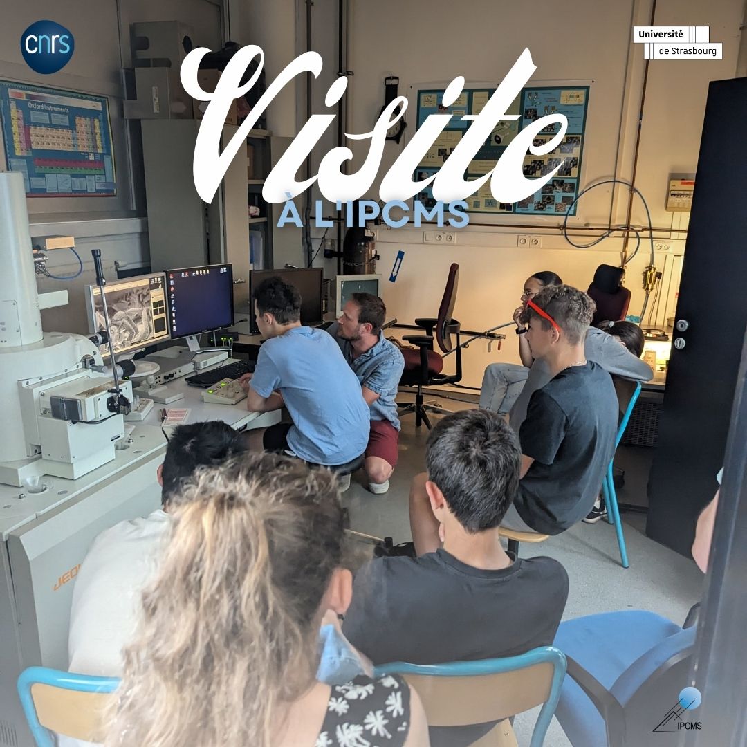 IPCMSlab's tweet photo. L’IPCMS a accueilli le vendredi 16 juin une classe de 4ème du collège Julien Souhait de Saint-Dié des Vosges.
Ils ont eu l’opportunité de regarder des images prises au microscopes et ont tenté de découvrir à quoi elles correspondent, ainsi que de manipuler un microscope.
#IPCMS https://t.co/E2mo03jJph