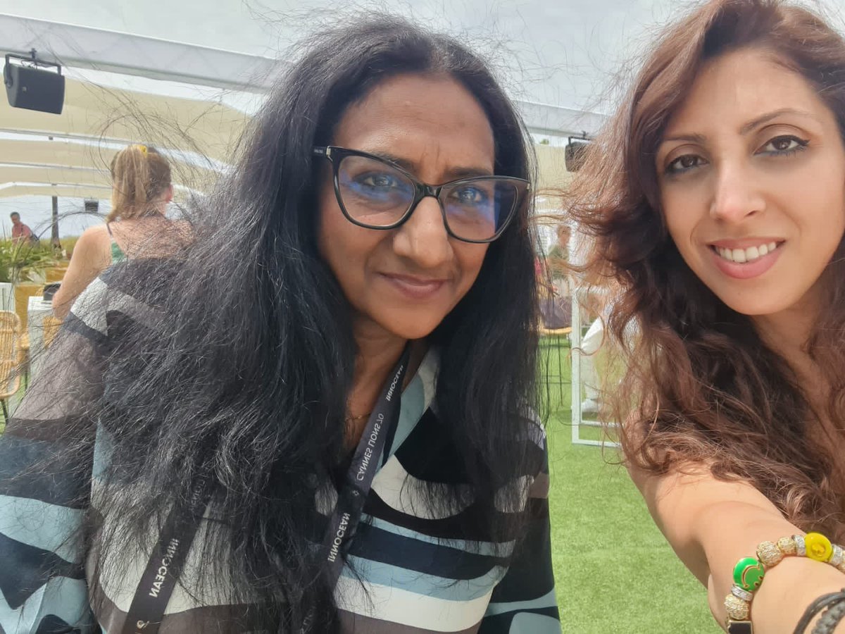 Leaning in! With friend and alliance partner Natasha Mudhar CEO of @The_WorldWeWant at @canneslions taking in all things inspiring - purpose, brand, tech, connections, learnings…
