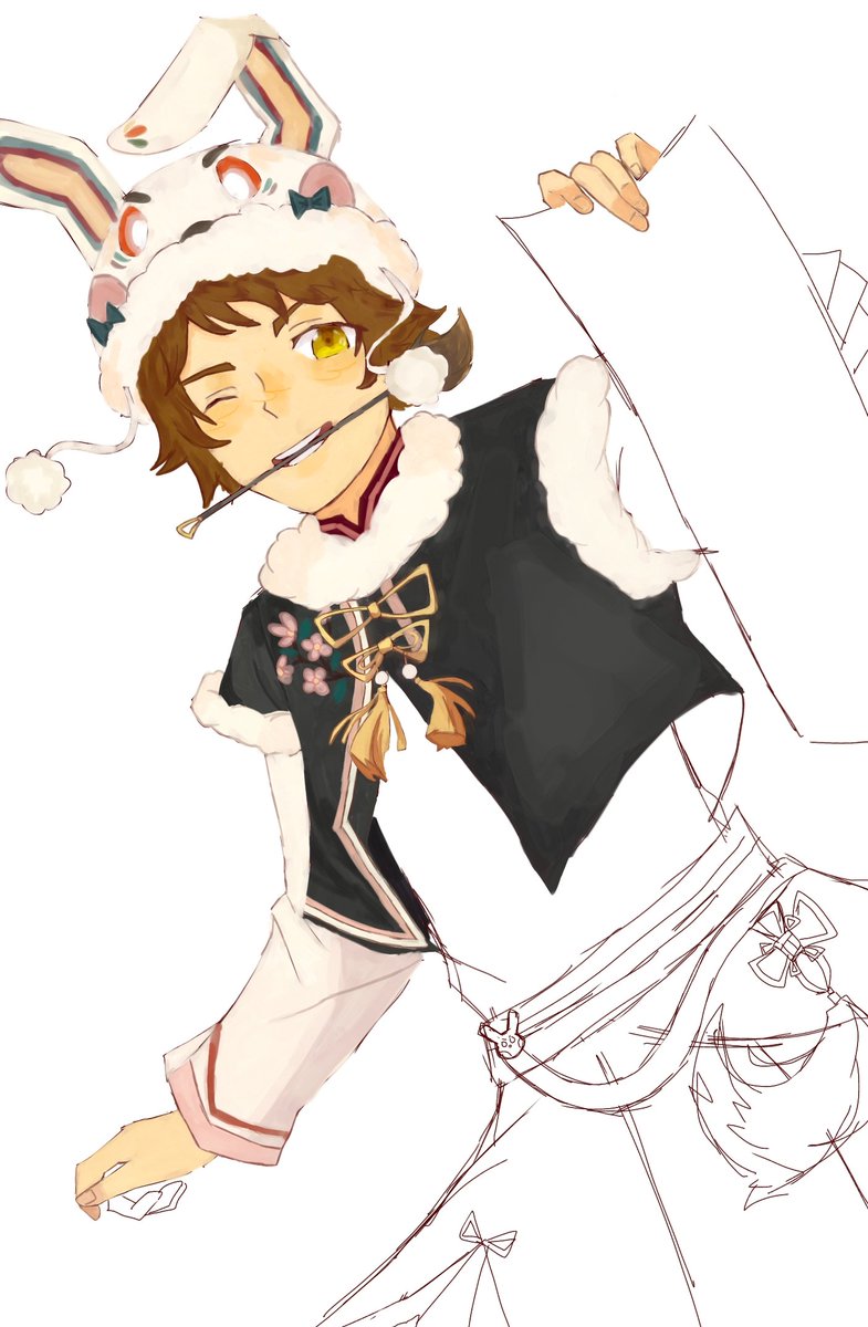 mangannasi's tweet photo. This mitsuru WIP is probably a WIP I will never finish https://t.co/6aKqbzBwaO